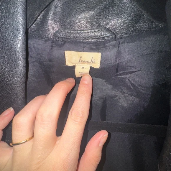 leather biker jacket - Picture 2 of 4